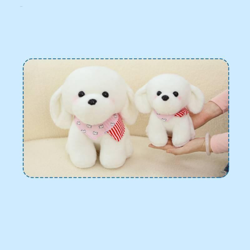 Adorable Bichon Frise Plush Dog Stuffed Animal Doll Soft Pillow For Girls Gifts