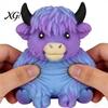Kids Stress Reliever Highland Cow Relief Toy Slow Rising Cattle Squeeze Squeezable Animal Ball Lovers Gift Sensory