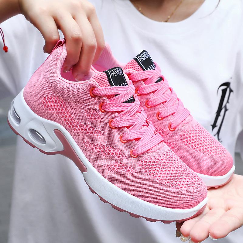Damenschuhe Tante Sportschuhe Freizeitschuhe Fliegenstrick Laufschuhe Atmungsaktive Luftpolsterschuhe Damen