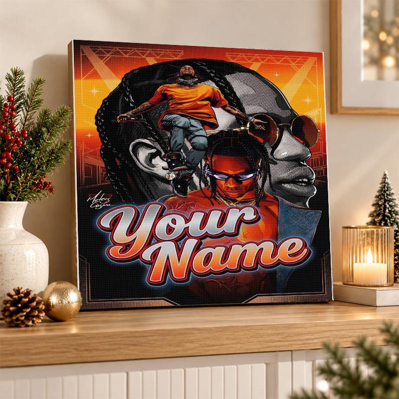 Travis Scott Custom Name Text 5D Diamond Painting Kit DIY Full Drill Diamond Art Decoration