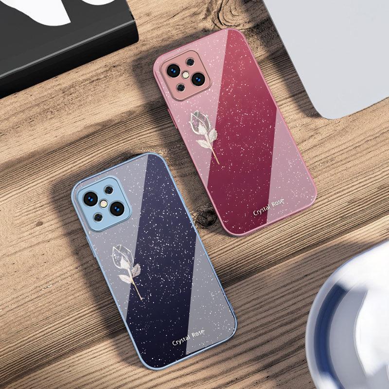 Gradientowy Fioletowy Zapachowy Dla Oppo Find X5 X8 Pro X3 Lite A72 58 73 54S F11 79 Reno 6 4Z 5G Nord N200 Szkło Hartowane Etui na Telefon