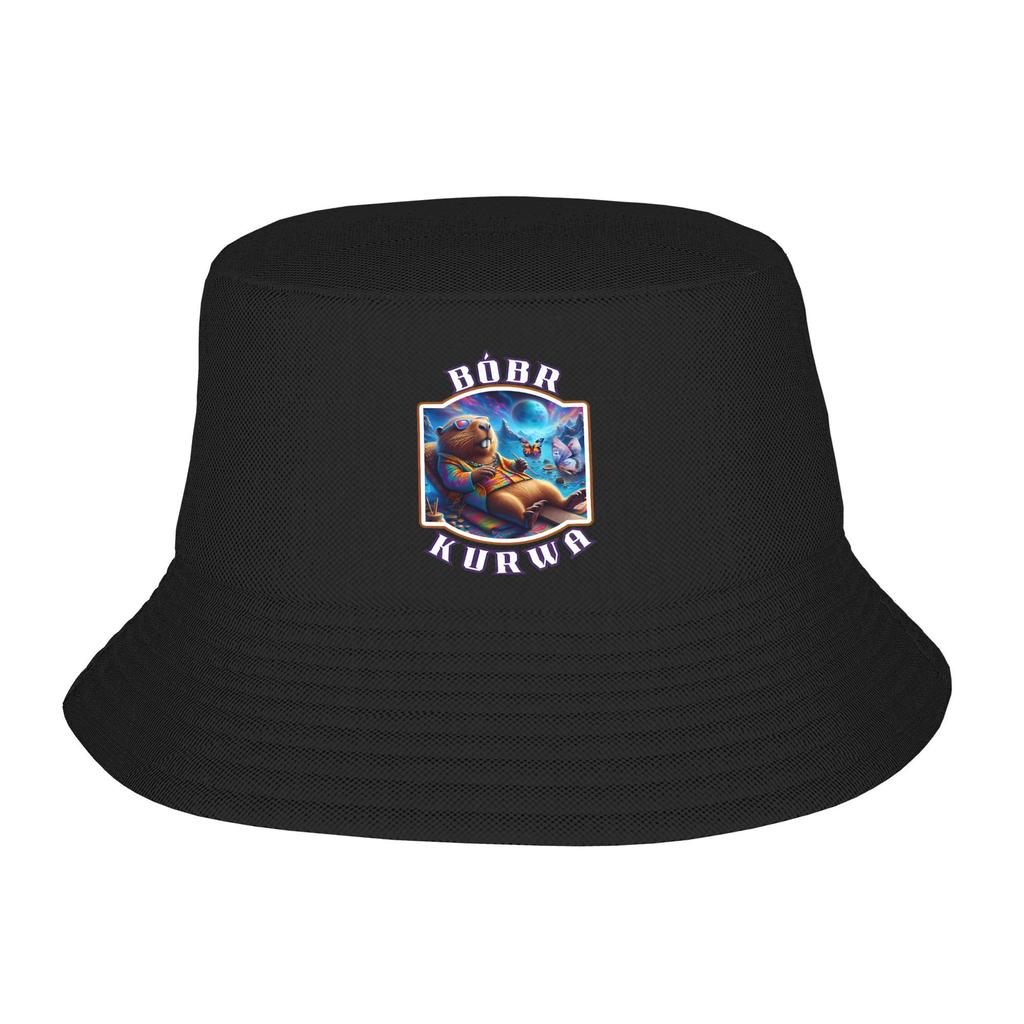 Bobr Kurwa Meme Bucket Hat for Men Women Beach Funny Beaver Field Hat Trendy Packable for Hiking Fishing Fisherman Cap Panamka