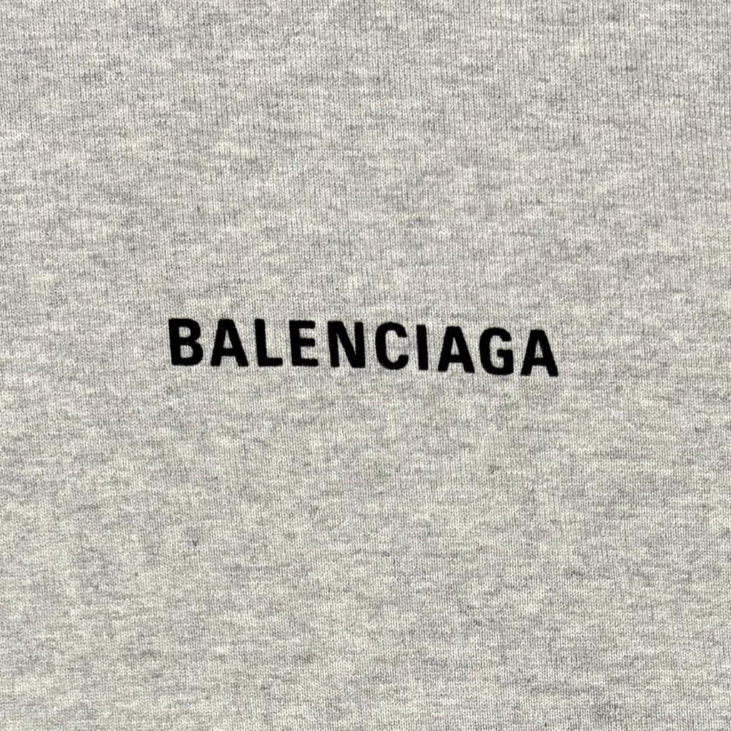 BALENCIAGA Back Logo Hoodie Gray Men's Size XS Model 600583