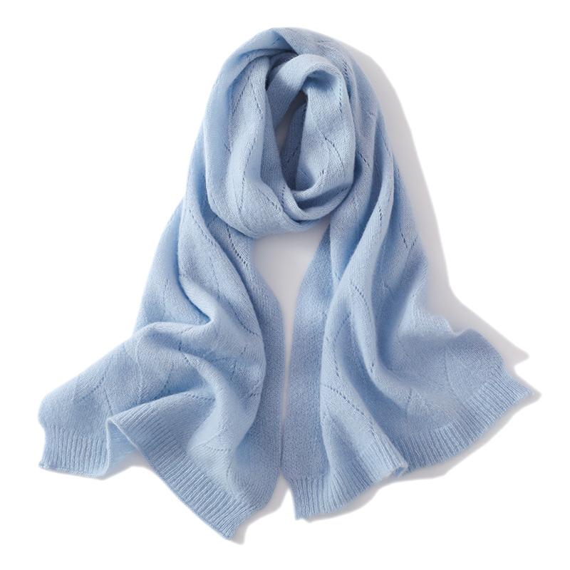 Winter Women Scarf Warm Shawls and Wraps Lady Solid Female Hijab Wool Pashmina Foulard Knit Scarves