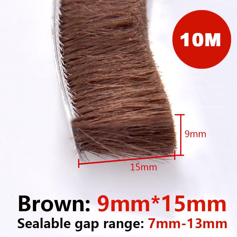 10M Okenní těsnicí páska kartáč samolepicí těsnění proti povětrnostním vlivům dveřní lišta zvukotěsná prachotěsná těsnicí páska proti povětrnostním vlivům