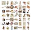 50 sheets/8 retro stickers, artistic patterns, waterproof graffiti, luggage, notebook, mobile phone, account materials, stickers