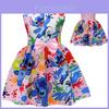 Vestido de Menina Lilo Stitch Com Laço de Borboleta Poliéster Algodão Para Primavera Outono Brincadeiras