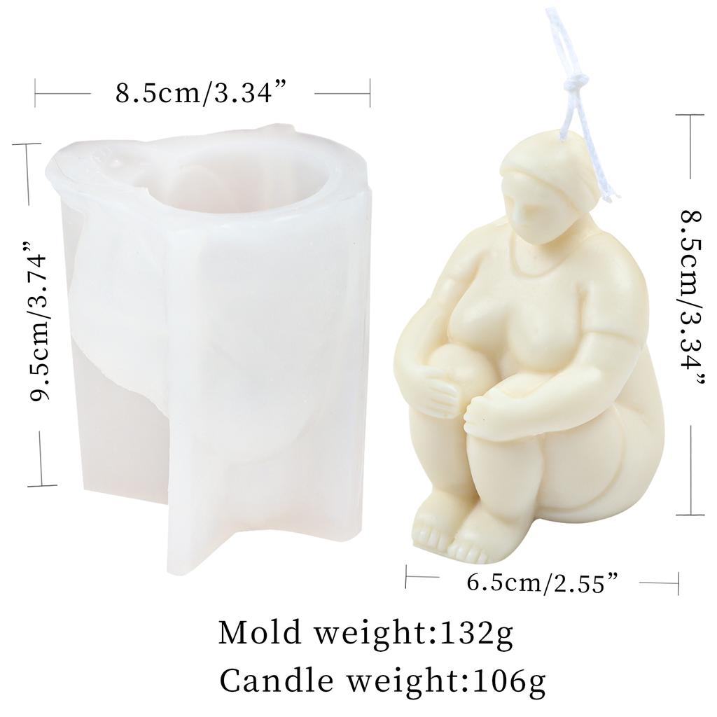 3D Damenkörperform Kerzenform Yogapose für handgemachte Seife Epoxidharz Polymer Clay DIY Duftgips Epoxidharz