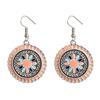 Ethnic Boho Colorful Enamel Earrings For Women Retro Hollow Flower Round Geometric Vintage Drop Dangle Earrings Jewelry