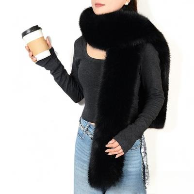 Imitationsfuchs-Schal High-End Kleid Stola Verlängerter Warmer Schal Mode Pelzkragen