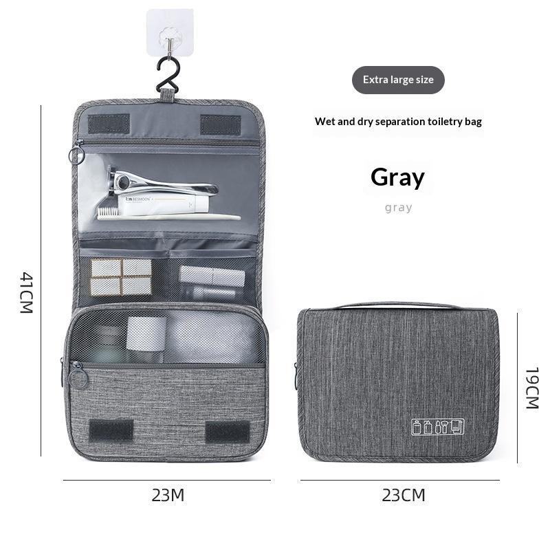 Waterproof Hanging Travel Toiletry Bag Sturdy Hook Large Capacity Multiple Pockets Organizer for Hotel Stay Travel Daily Use