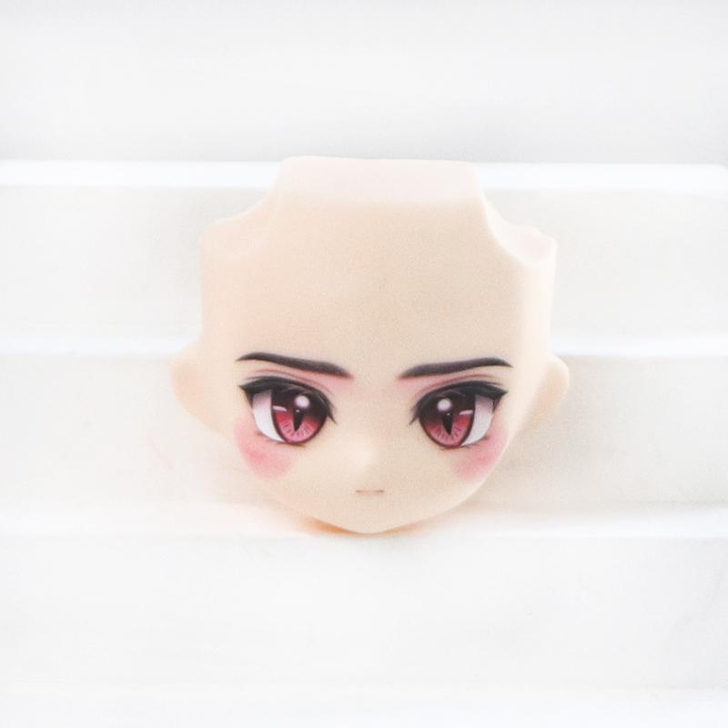 OB11 Doll Face 1/12 BJD Doll Face With 3D Anime Decal Eyes Kawaii Change Faces Blowing Pout Mouth Cheeks GSC Head DIY Kids Dolls