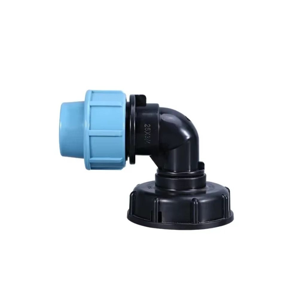 20/25/MM IBC Water Tank Pipe Joints 1/2'' 3/4'' Elbow Straight Outlet Garden Water Connectors Plastic Coarse Thread Water