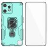 For Nothing CMF Phone 2 Pro Phone Case WANLONFENG PC TPU Back Cover Kickstand with Tempered Glass