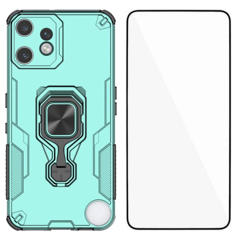 For Nothing CMF Phone 2 Pro Phone Case WANLONFENG PC TPU Back Cover Kickstand with Tempered Glass