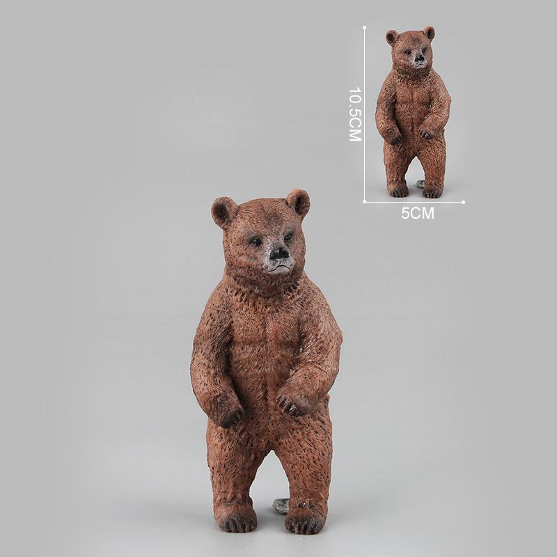 Simulation Mini Brown Bear Model Animal Toy