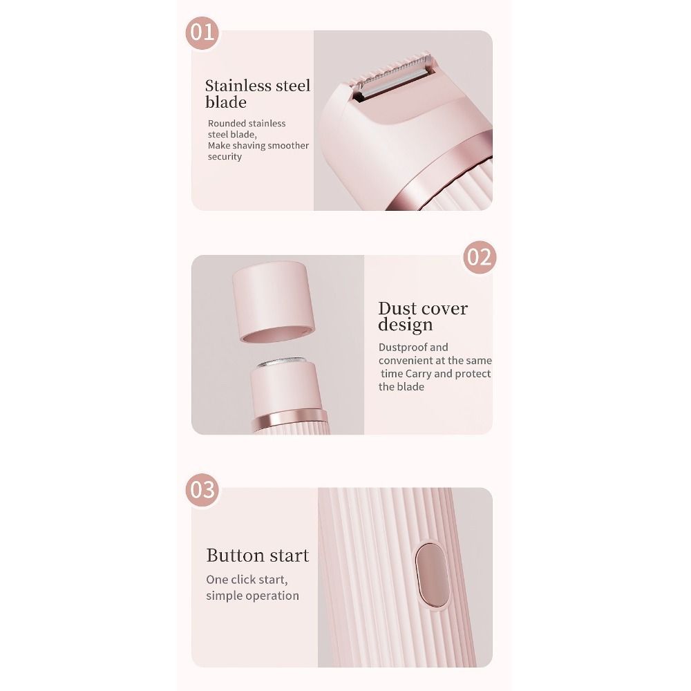 Rechargeable Electric Shaver Double Head Body Shaver Portable Hair Removal Machine  Full Body