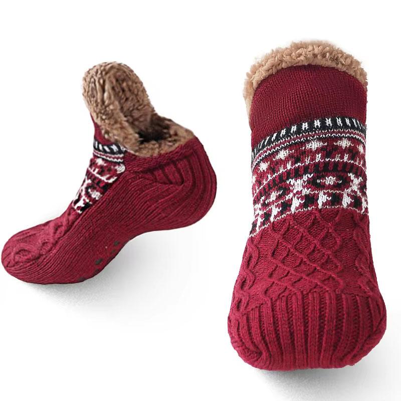 New Thermal Fluffy Non-Slip Slipper Socks Winter Warm Men Women Short Cotton Thickened Fleece Home Sleeping Fuzzy Socks