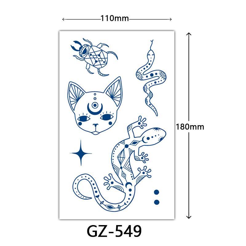 Juice Tattoo Stickers, Herbal Tattoo Stickers, Semi-Permanent English Letter Tattoo Stickers Tattoo