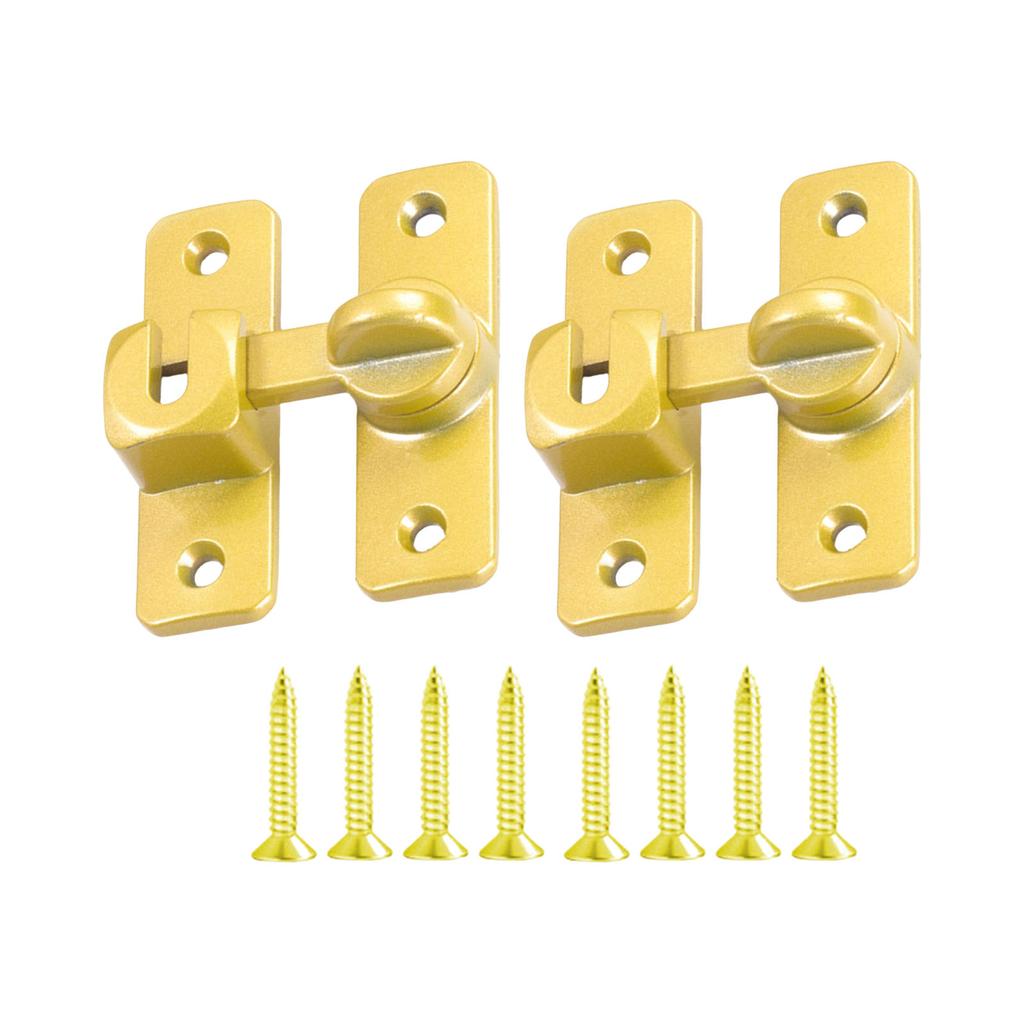 Solid Buckles Sturdy Aluminum Alloy Door Lock Without Drilling Required for Bathroom and Hotel Privacy Protective