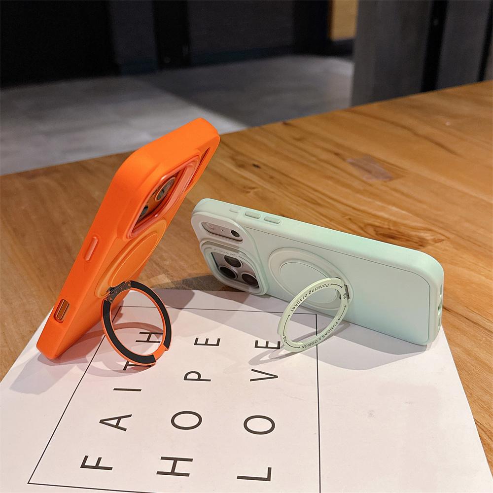 Rotate Stand Holder Ring Magnet Magnetic For Magsafe Case For Apple iPhone 17 16 15 14 13 Pro Max Shockproof Soft TPU Back Cover