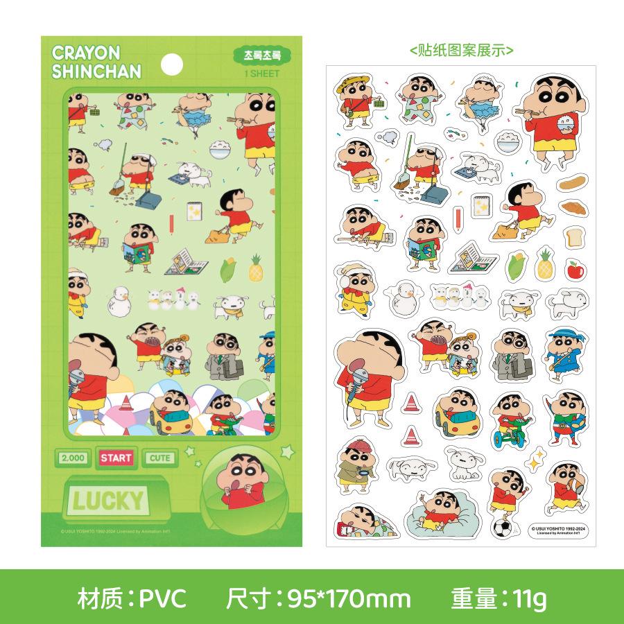 Crayon Shin chan Transparent Cartoon Account Decoration Po Bag Phone Notebook Gooka Transparent Stickers Gifts