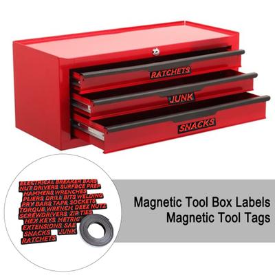 1 Set Werkzeugkasten Schubladenschilder 3D Magnetische Werkzeugkasten Organizer Etiketten Wiederverwendbar Gut Lesbare Beschriftung Mini Werkzeugkasten Schubladen Organisationsaufkleber