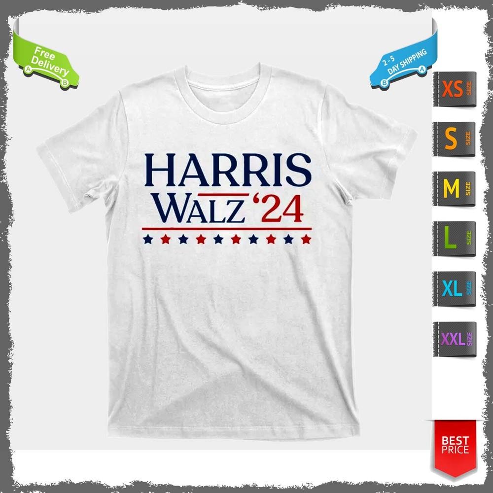 T Shirt President Harris Walz 2024 Kamala Harris Tim Walz Vote T-Shirt Unisex T-Shirt XXXL