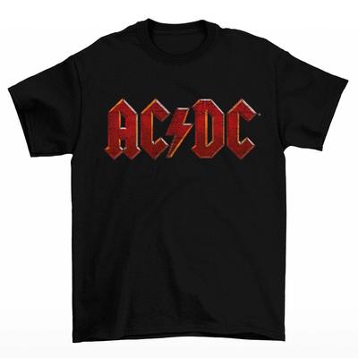 AC/DC  T-shirt Men's Women's Tops Tees Classic Red Logo Mens  T-shirt Men's Women's Tops Tees