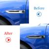 2 Pcs Black For Jaguar XF XFL XE F-Pace F Pace X761 ABS Carbon Fiber Car Side Fender Vent Trim Cover Car Accessories