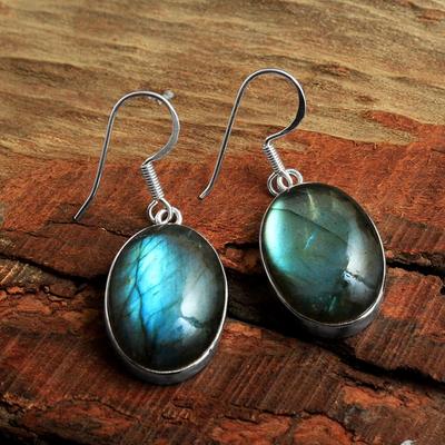 Handmade Labradorite Earring Solid 925 Sterling Silver Women Jewelry