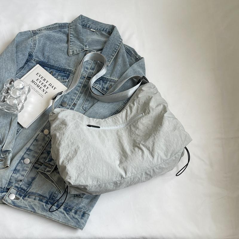 Student Class Pleated Shoulder Bag Large Capacity Women's Bag Crossbody Bag