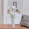 Miniature Flowers Mini Plant in Vase Model Miniature Faux Plant with Flowers for Doll Mansion Decoration Photography Display