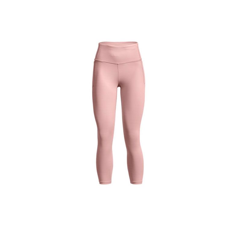 Under Armour Meridian Ankle Solid Color Training Breathable Nine-Point Fitness Pants Yoga Leggings Women Leggings Pink 1369004-676