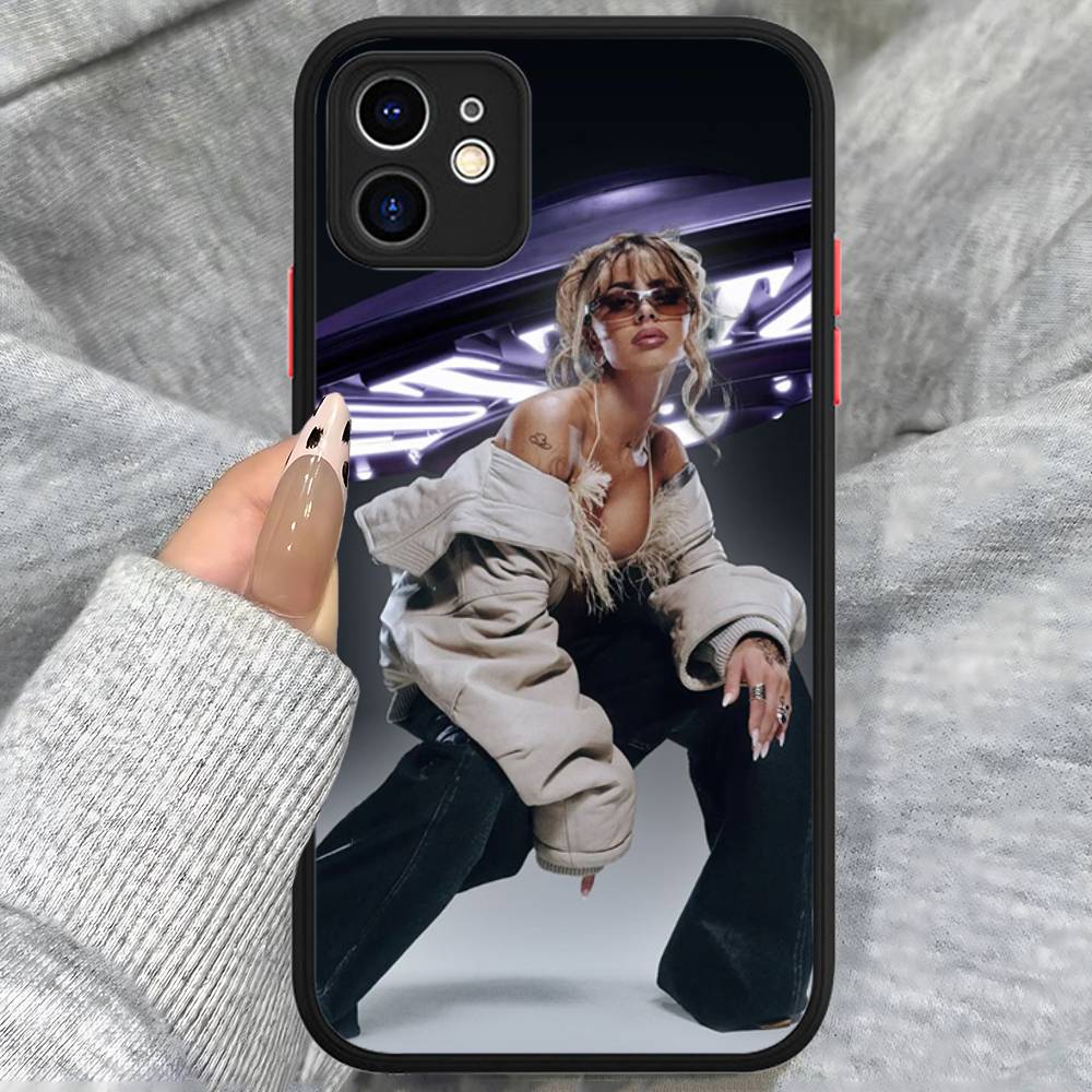 Singer T-TINI M-Martina Stoessel Phone Case For IPhone 16 15 14 13 12 11 Pro Max Plus X XS MAX Black Matte Phone Fundas