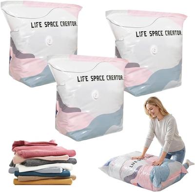 Large Capacity Vacuum Storage Bags for Clothes Bedding Double Zip Airtight Space Saver Compression Bags