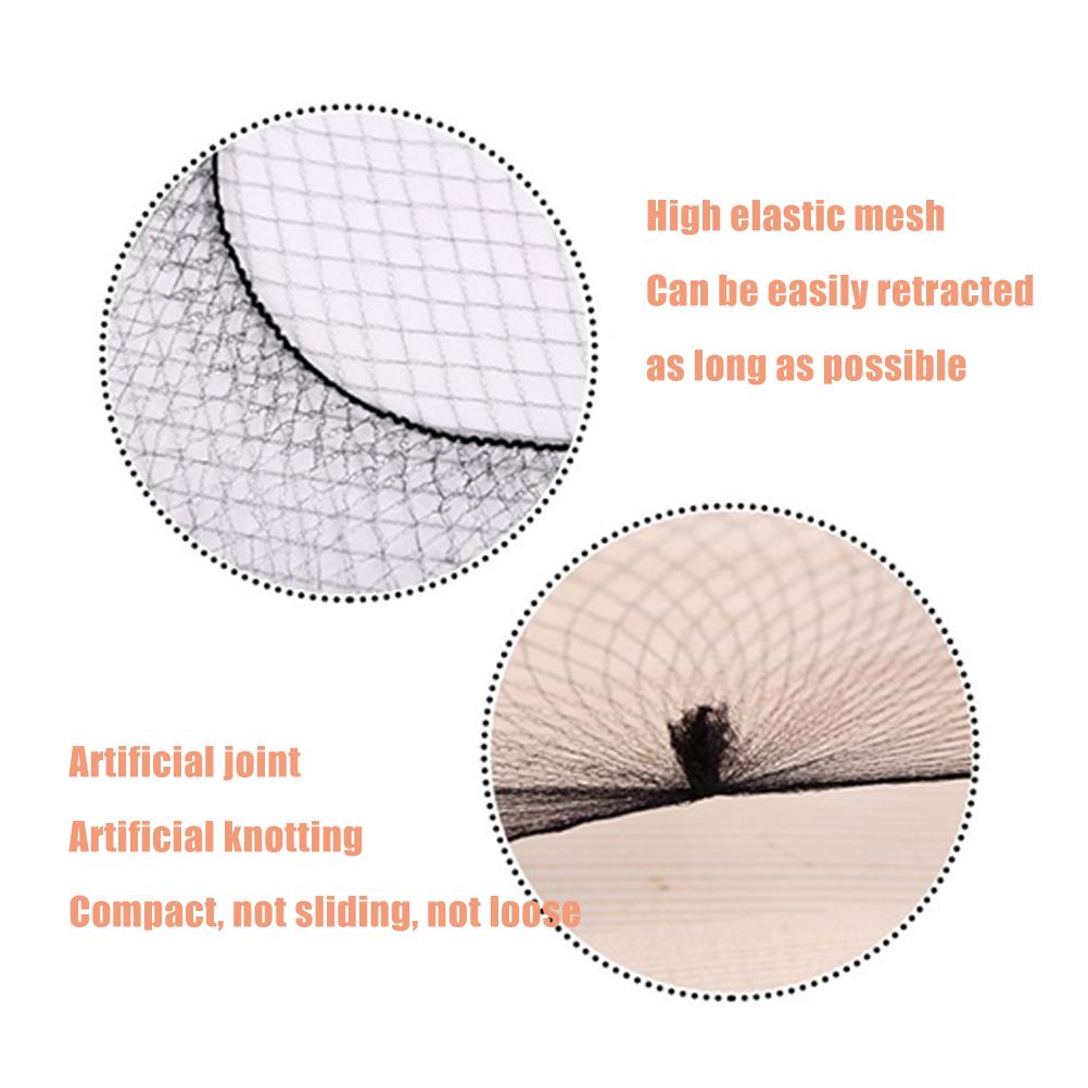 50Pcs Nylon Invisible Disk Hair Net Girls Hair Accessories Fashion Lace Hair Net Headbands