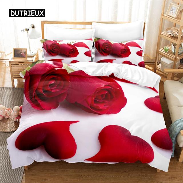 Bright Flowers Bedding Set Duvet Cover Set 3d Bedding Digital Printing Bed Linen Queen Size Bedding Set Fashion Design