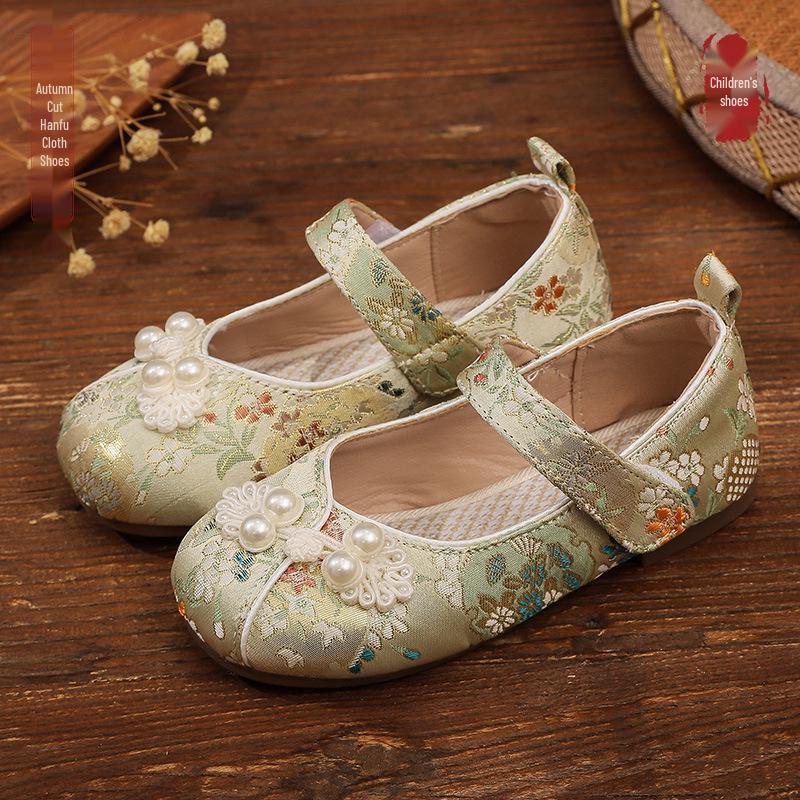 Girls' Traditional Beijing Embroidered Hanfu Shoes - Ethnic Style