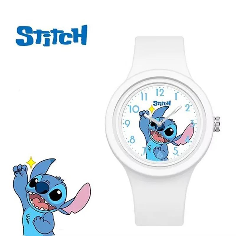 

New Stitch Children Watches For Girls Silicone Strap Round Quartz Kids Watch Boys Student Clock Gift Toys Para Ninos