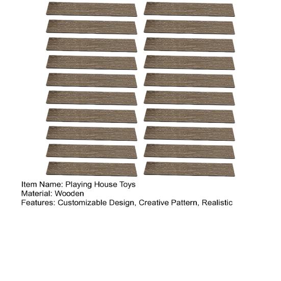 20Pcs Mini Doll Houses Wood Flooring Self-Adhesive Baby House Floor