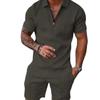 Herren Print Polohemd Set – Kragen Kurzarm Lässiger Pullover T-Shirt