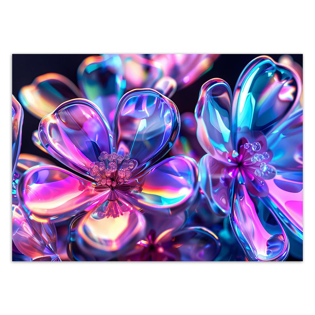 Tapeta Barevné skleněné květiny - kytice