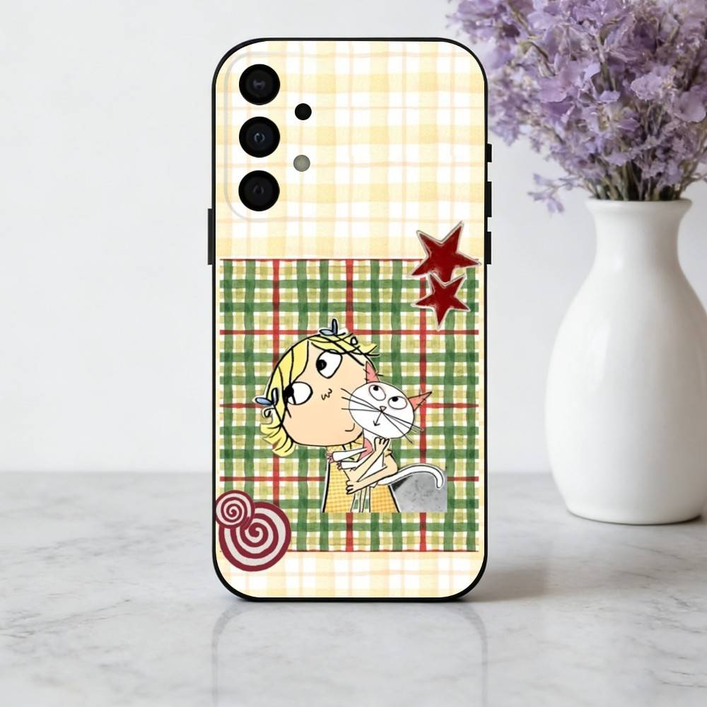 C-Charlie-E and L-Lola-A Phone Case For Samsung Galaxy A73,A72,A71,A70,A53,A52,A51,Others Soft Black Shell