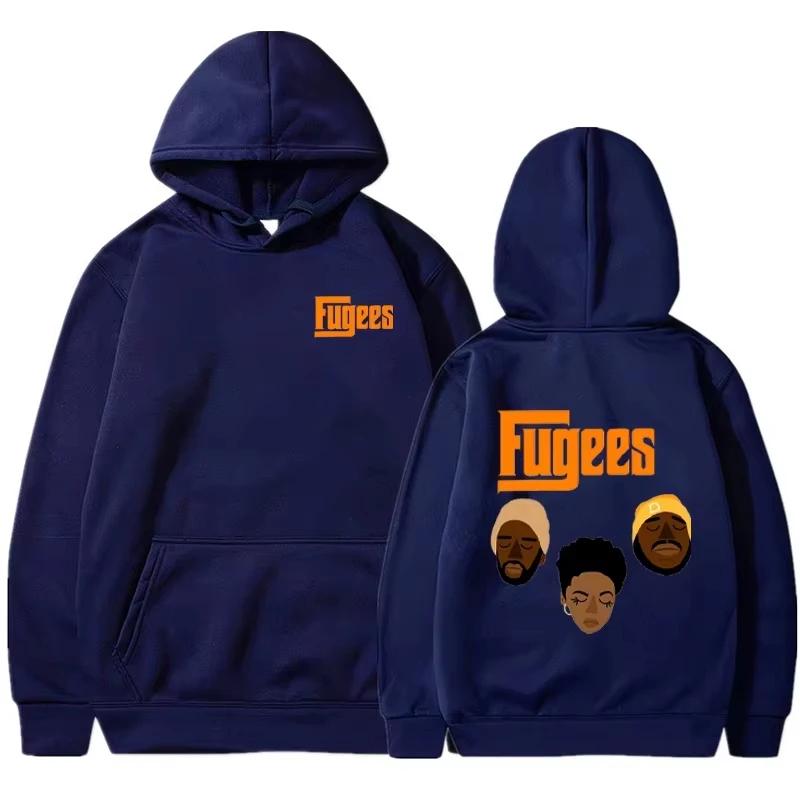 

Autumn Winter Fugees Hoodie Men s Fashion Rap Pattern Printed Sportswear Women s Casual Hip Hop Street Wear Warm Hoodie 3XL