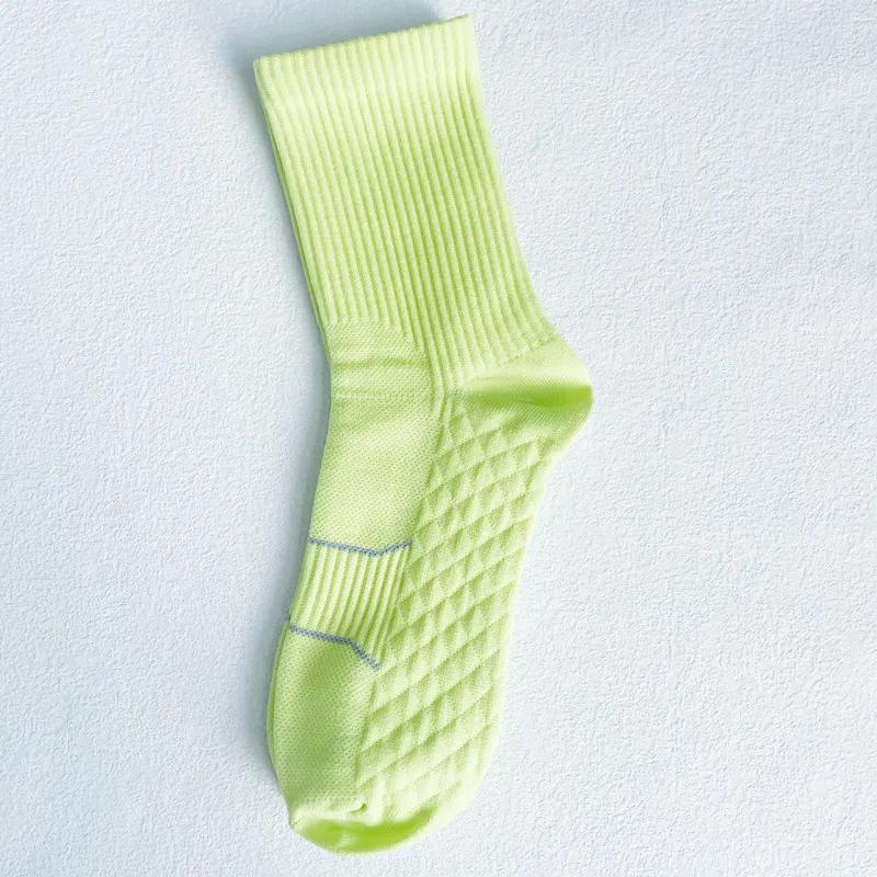 

1 пара массажных носков с махровой подошвой для спорта, беговых носков, женских носков с коротким голенищем, спортивных носков с низкой посадкой для марафона, фитнеса, баскетбола 35-40 зелёный
