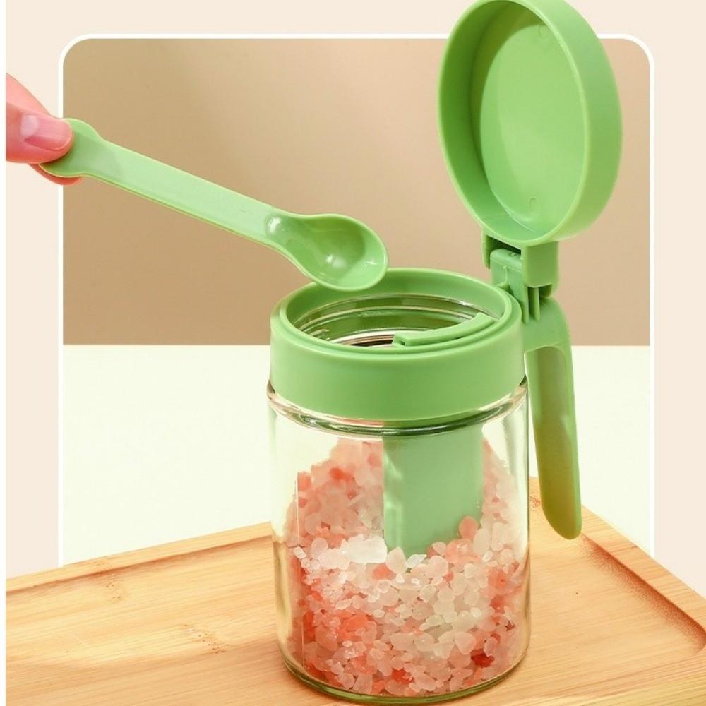3PCS Sealed 2 In 1 Glass Spice Bottle Moisture-Proof Seasoning Jar  Cooking Accessories