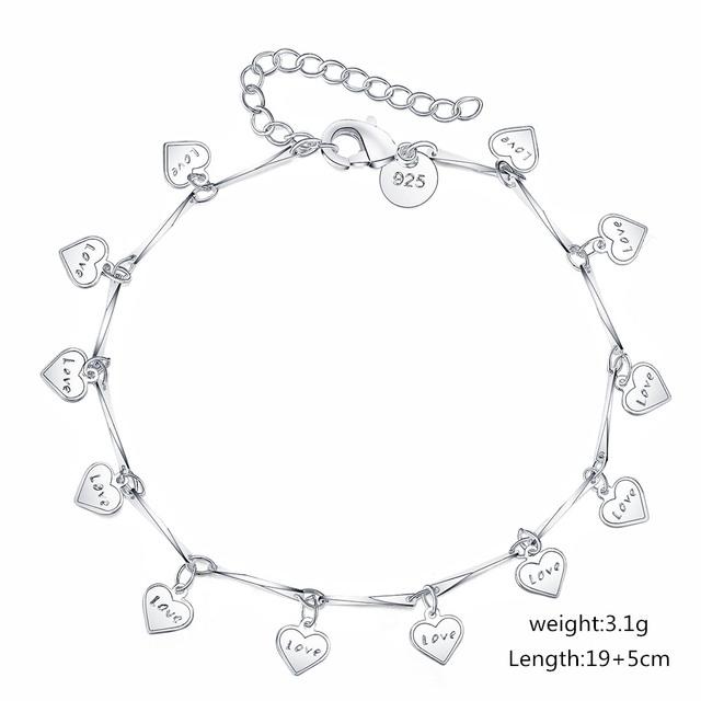 Silber Farbe Ziemlich Schönes Blatt Kette Armband Mode Charme Fußkettchen Hochzeit Nette Frauen Dame Party Geschenk Lh037