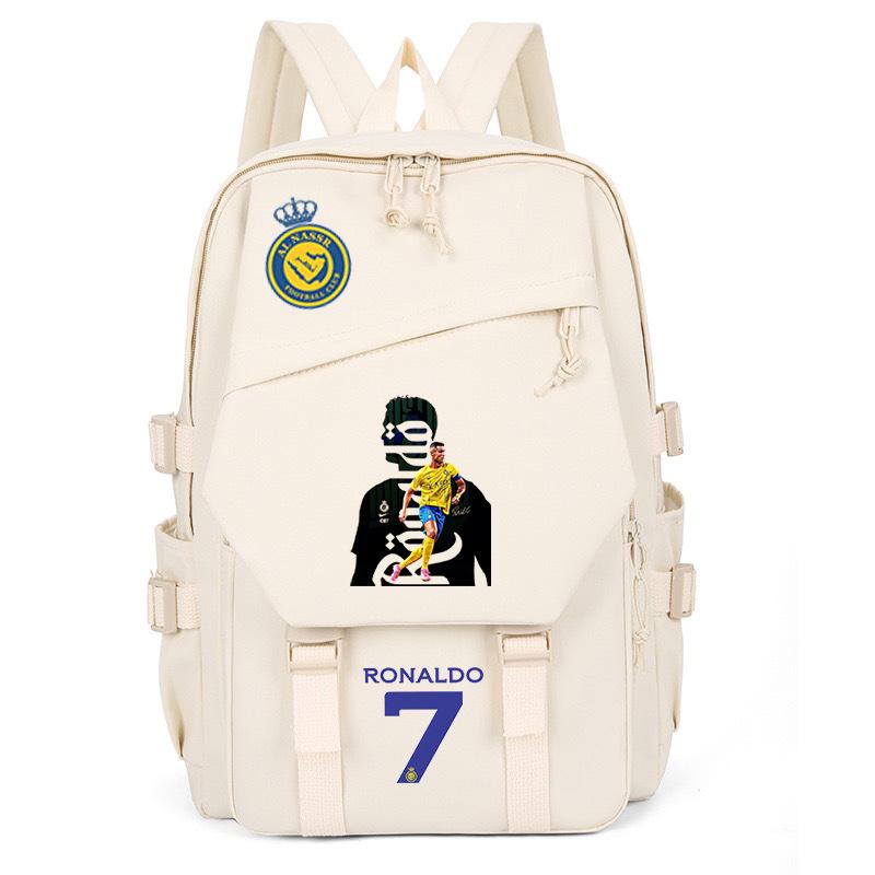 Football Star Ronaldo Surrounding Cr7 Printing Student Schoolbag Trend Backpack To Reduce The Burden And Large Capacity