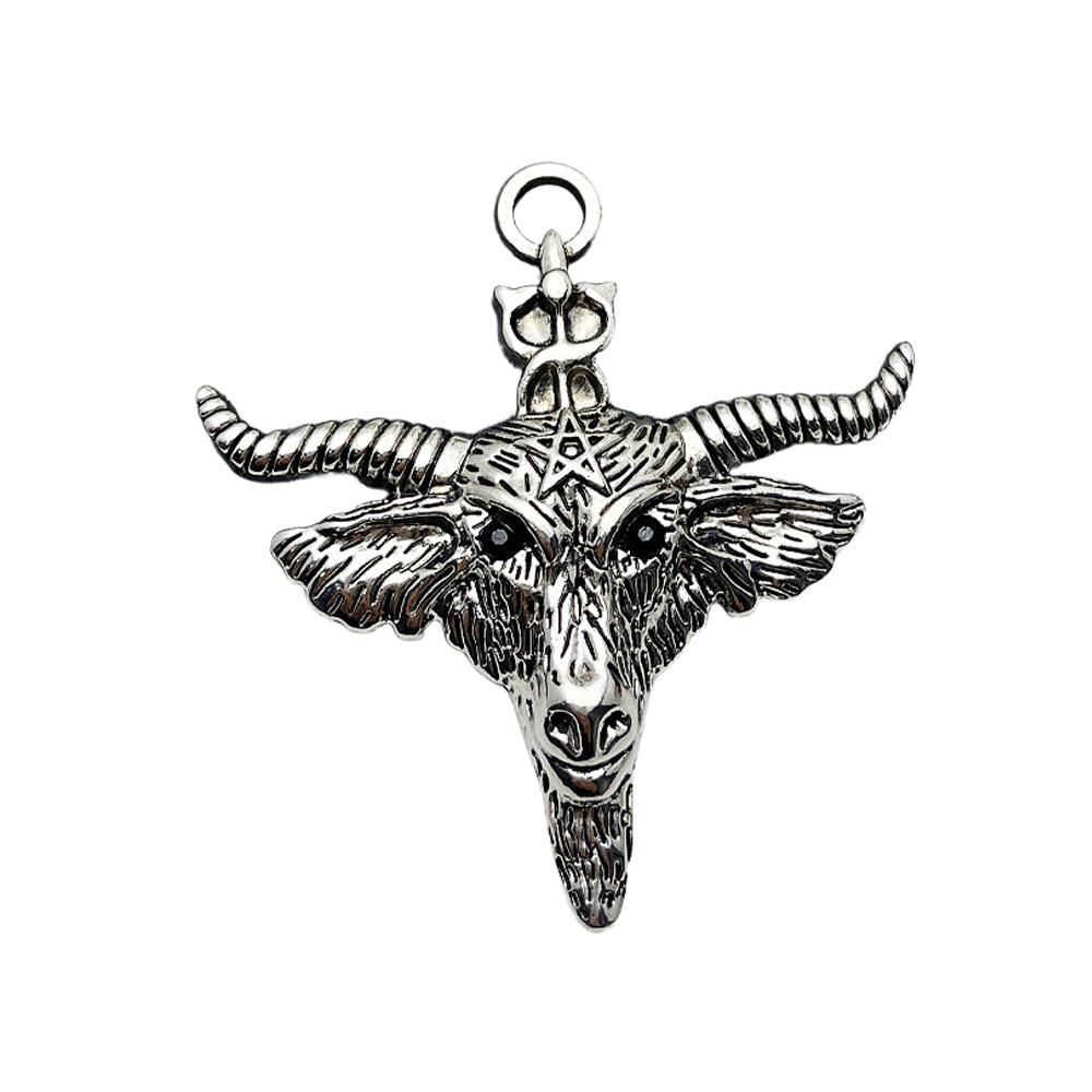 Men's Punk Hip Hop Bull Head Pendant Necklace - Retro Alloy Sweater Chain Accessories